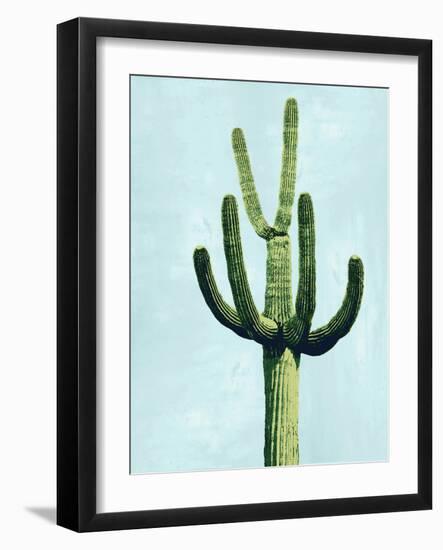 Cactus on Blue IV-Mia Jensen-Framed Art Print