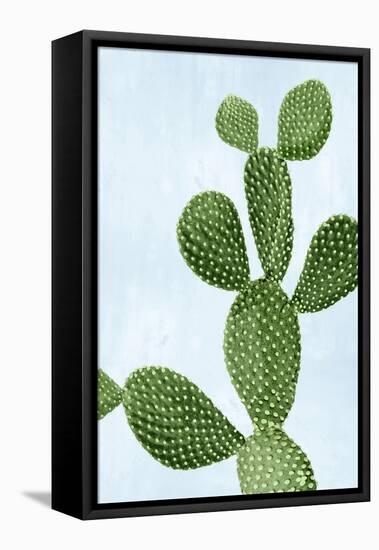 Cactus on Blue VI-Mia Jensen-Framed Stretched Canvas