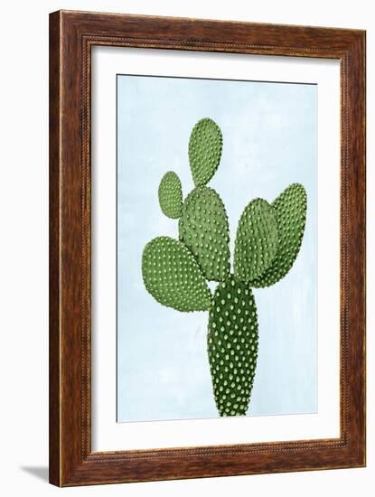 Cactus on Blue VIII-Mia Jensen-Framed Art Print