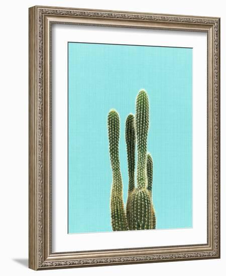 Cactus On Blue-LILA X LOLA-Framed Art Print