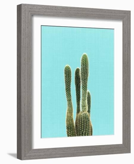 Cactus On Blue-LILA X LOLA-Framed Art Print