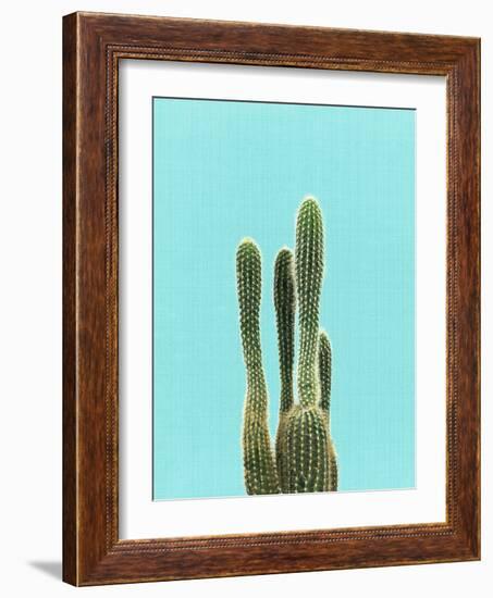 Cactus On Blue-LILA X LOLA-Framed Art Print