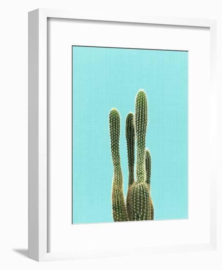 Cactus On Blue-LILA X LOLA-Framed Art Print