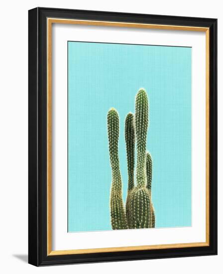 Cactus On Blue-LILA X LOLA-Framed Art Print