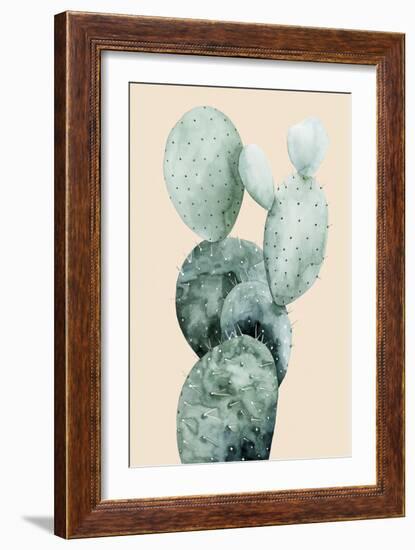 Cactus on Coral I-Grace Popp-Framed Art Print