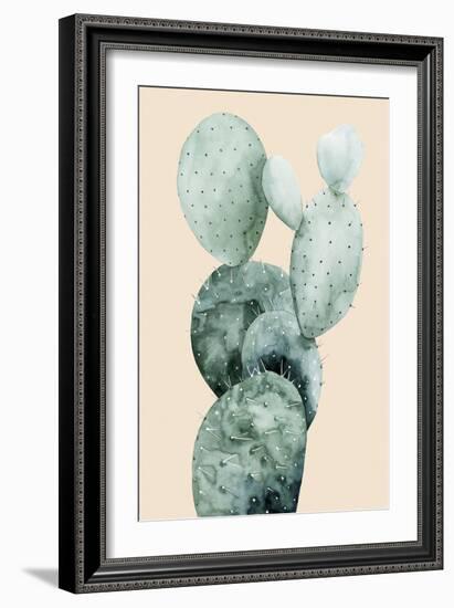 Cactus on Coral I-Grace Popp-Framed Art Print