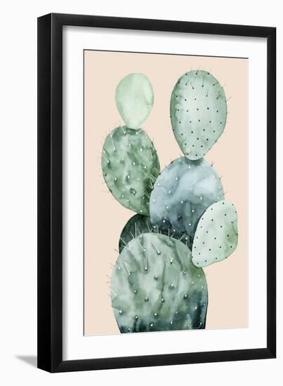 Cactus on Coral II-Grace Popp-Framed Premium Giclee Print