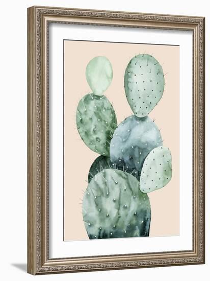 Cactus on Coral II-Grace Popp-Framed Art Print