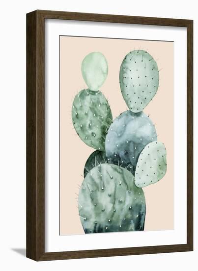 Cactus on Coral II-Grace Popp-Framed Art Print