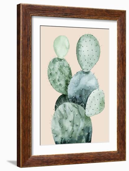 Cactus on Coral II-Grace Popp-Framed Art Print