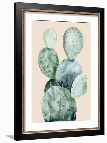 Cactus on Coral II-Grace Popp-Framed Art Print