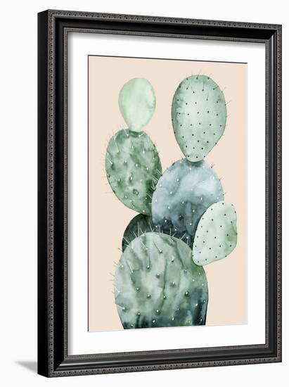Cactus on Coral II-Grace Popp-Framed Art Print