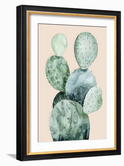 Cactus on Coral II-Grace Popp-Framed Art Print