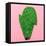 Cactus on Pink Background. Minimal Design Photo-Evgeniya Porechenskaya-Framed Stretched Canvas