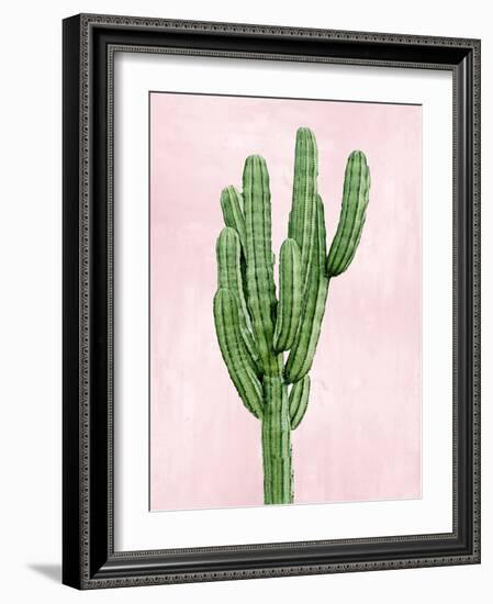 Cactus on Pink I-Mia Jensen-Framed Art Print