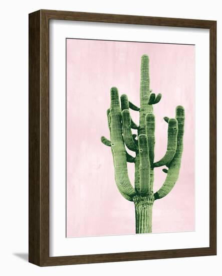 Cactus on Pink II-Mia Jensen-Framed Art Print