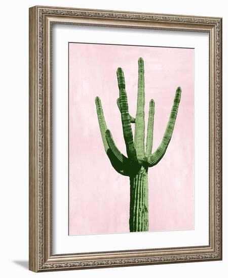 Cactus on Pink III-Mia Jensen-Framed Art Print