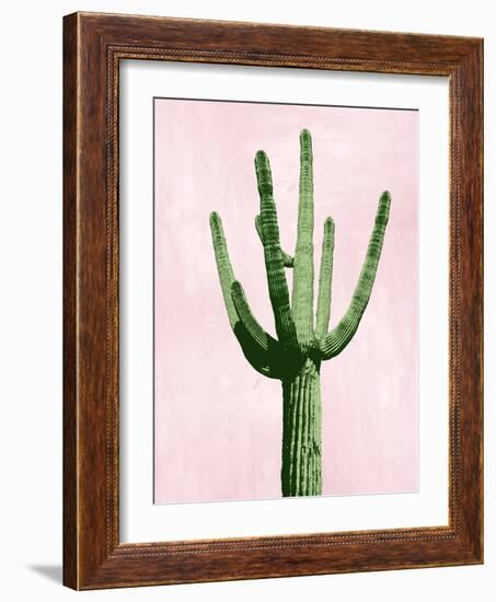 Cactus on Pink III-Mia Jensen-Framed Art Print