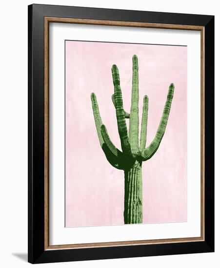 Cactus on Pink III-Mia Jensen-Framed Art Print