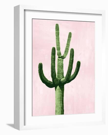 Cactus on Pink IV-Mia Jensen-Framed Art Print