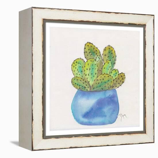 Cactus Pot I-Beverly Dyer-Framed Stretched Canvas