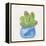 Cactus Pot I-Beverly Dyer-Framed Stretched Canvas