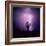 Cactus Silhouetted Against Lightning, Tucson, Arizona, USA-Tony Gervis-Framed Photographic Print