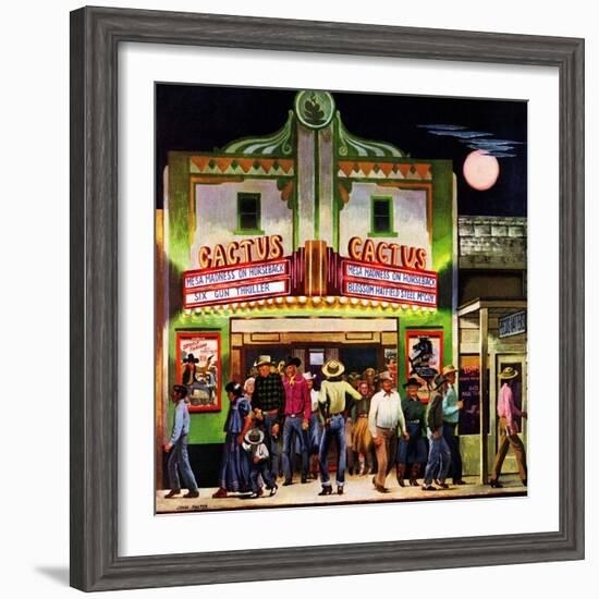 "Cactus Theater," September 18, 1948-John Falter-Framed Giclee Print