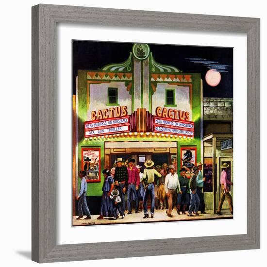 "Cactus Theater," September 18, 1948-John Falter-Framed Giclee Print