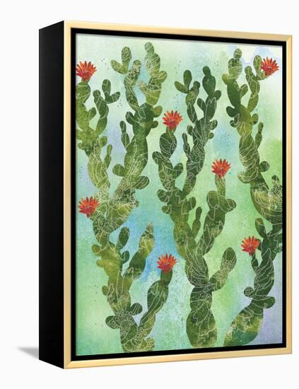 Cactus Vines-Bee Sturgis-Framed Stretched Canvas