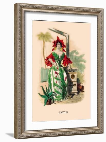 Cactus-J.J. Grandville-Framed Art Print
