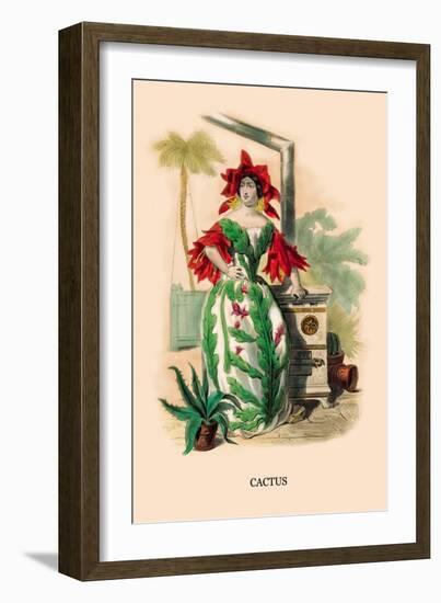 Cactus-J.J. Grandville-Framed Art Print