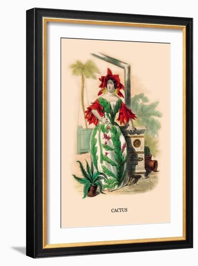 Cactus-J.J. Grandville-Framed Art Print