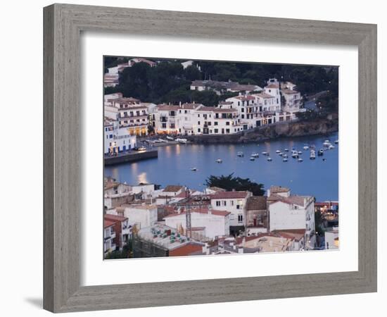 Cadaques, Mediterranean Harbour Town, Catalunya, Spain-Christian Kober-Framed Photographic Print