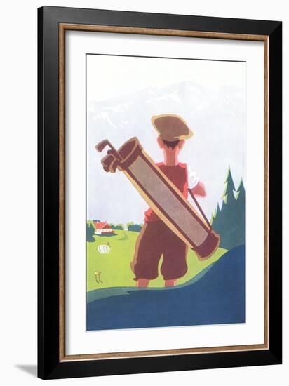 Caddy on Dourse in the Mountains-null-Framed Art Print