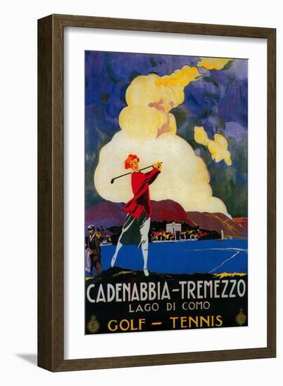 Cadenabbia - Tremezzo Vintage Poster-Lantern Press-Framed Art Print