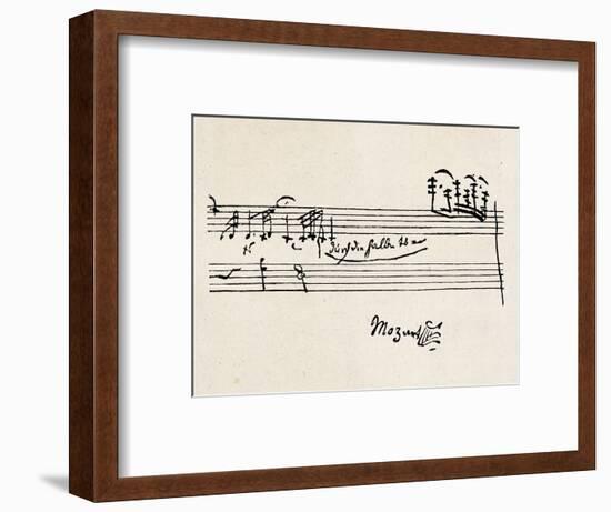 Cadenza, with Mozarts Signature-null-Framed Photographic Print