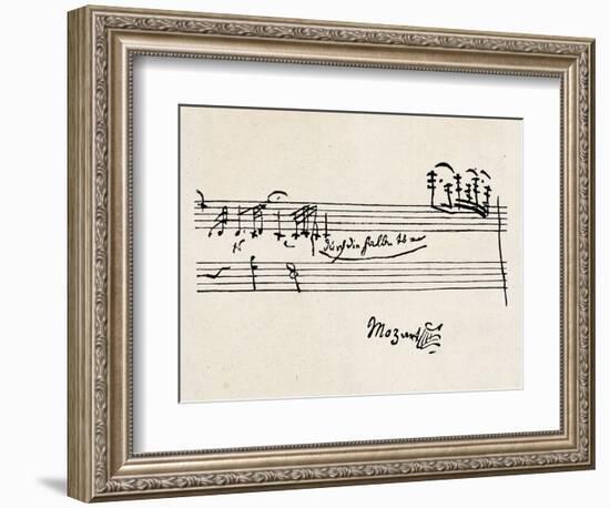 Cadenza, with Mozarts Signature--Framed Photographic Print