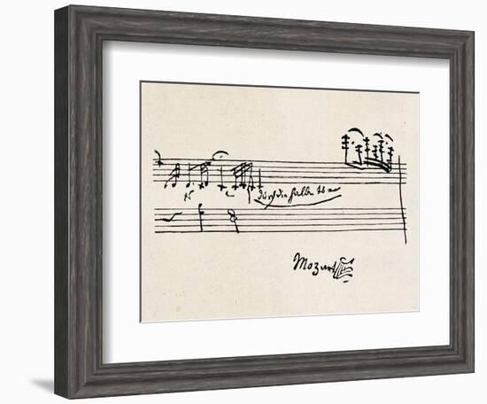 Cadenza, with Mozarts Signature--Framed Photographic Print