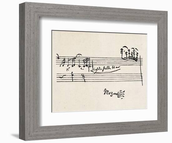 Cadenza, with Mozarts Signature-null-Framed Photographic Print