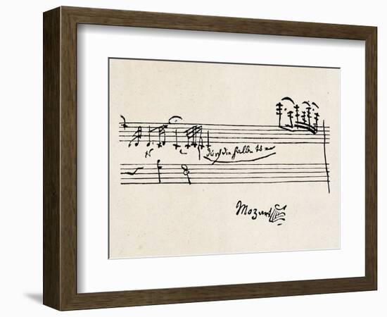 Cadenza, with Mozarts Signature--Framed Photographic Print