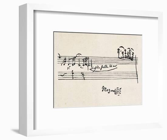 Cadenza, with Mozarts Signature-null-Framed Photographic Print