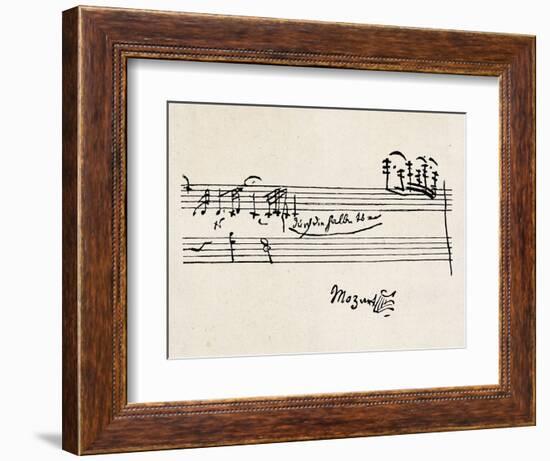 Cadenza, with Mozarts Signature-null-Framed Photographic Print