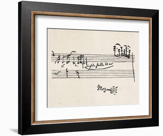 Cadenza, with Mozarts Signature-null-Framed Photographic Print