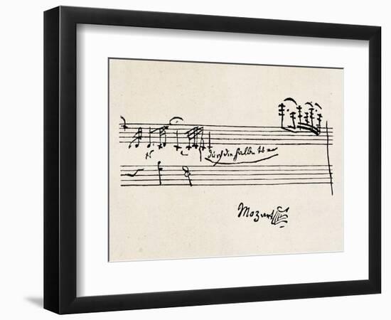 Cadenza, with Mozarts Signature--Framed Photographic Print