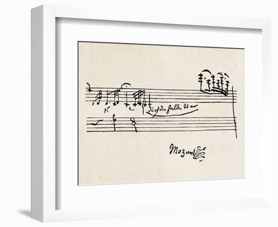 Cadenza, with Mozarts Signature-null-Framed Photographic Print