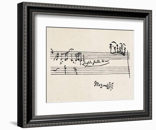 Cadenza, with Mozarts Signature--Framed Photographic Print