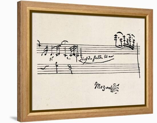 Cadenza, with Mozarts Signature-null-Framed Premier Image Canvas