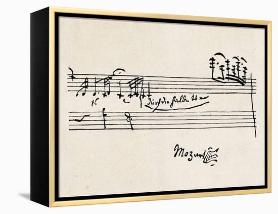 Cadenza, with Mozarts Signature-null-Framed Premier Image Canvas