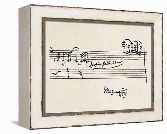 Cadenza, with Mozarts Signature-null-Framed Premier Image Canvas